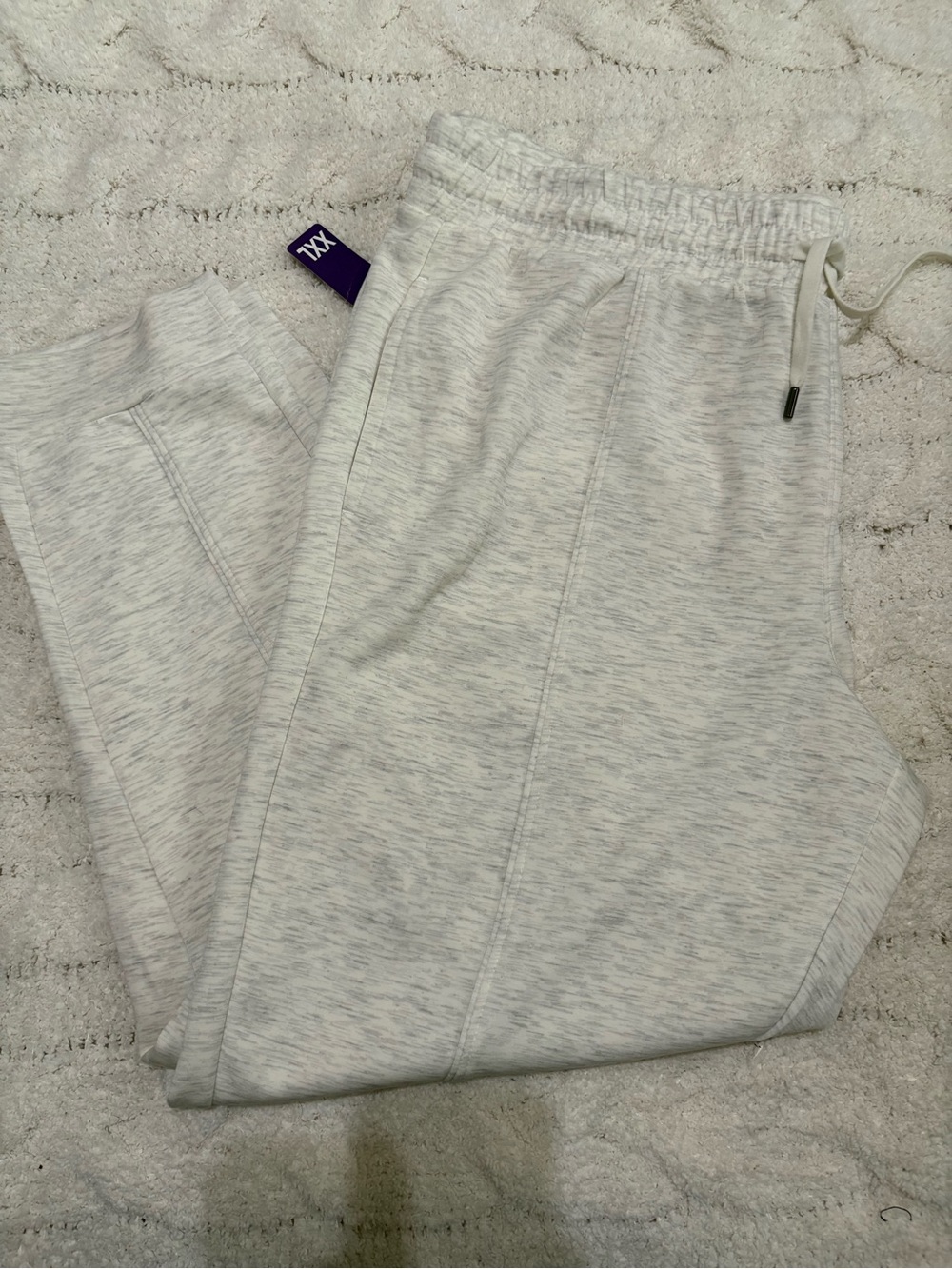 Women’s Light beige Heather Jogger Pants  - XXL